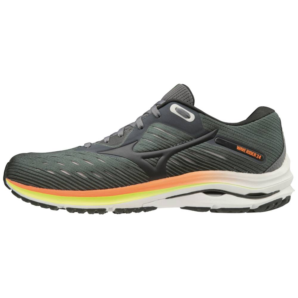 Panske Bezecke Topanky Mizuno Wave Rider 24 Tmavo Zelene Vypredaj LOGH01849